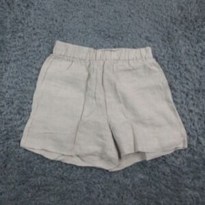 Prana Vida Shorts Womens Small Beige Linen High Waisted Oatmeal Elastic 27x4 NWT